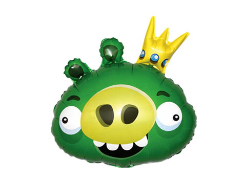 FM Фигура гр.11 И-243 Angry Birds Король свиней 54см Х 60см шар фольга