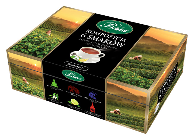 Композиция 6 вкусов черный чай