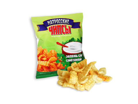 Чипсы "Матросские" зелень со сметаной