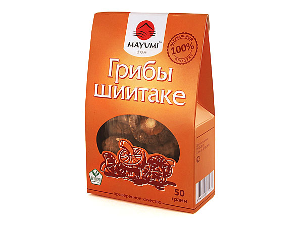 Грибы шиитаке сушеные