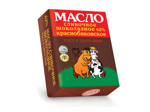 Масло сливочное "Краснобаковское" шоколадное