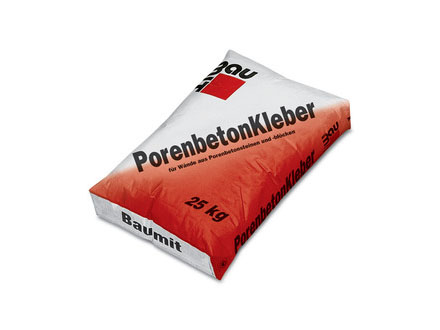 Кладочный раствор для газобетона Baumit PorenbetonKleber
