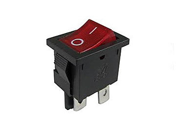 Переключатель KCD1-104 (4pin) черный 6А;250V