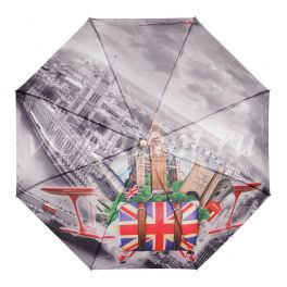 Зонт женский 1722-2 DAIS 3 слож с/а сатин London Travel