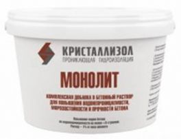 Кристаллизол Монолит – гидроизоляционная добавка для бетона.