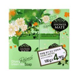 Shower Mate Оливки и зеленый чай Мыло 100г 4 шт.
