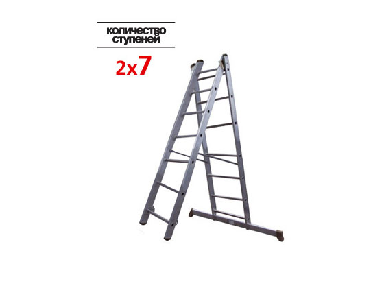  Лестница 2-х секц.2х 7 ступ.(h-лест 3.01м, h-стрем 1.88м)