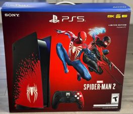 Sony PS5 console limited edition Marvel's Spider-Man 2 Playstation 5 red with 2 controllers