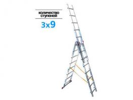  Лестница 3-х секц.3х 9 ступ.(h-лест 5.7м, h-стрем 3.98м)
